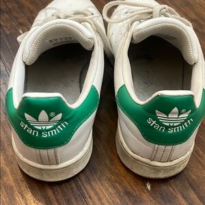 Adidas Stan Smith White Sneakers with Green Detail